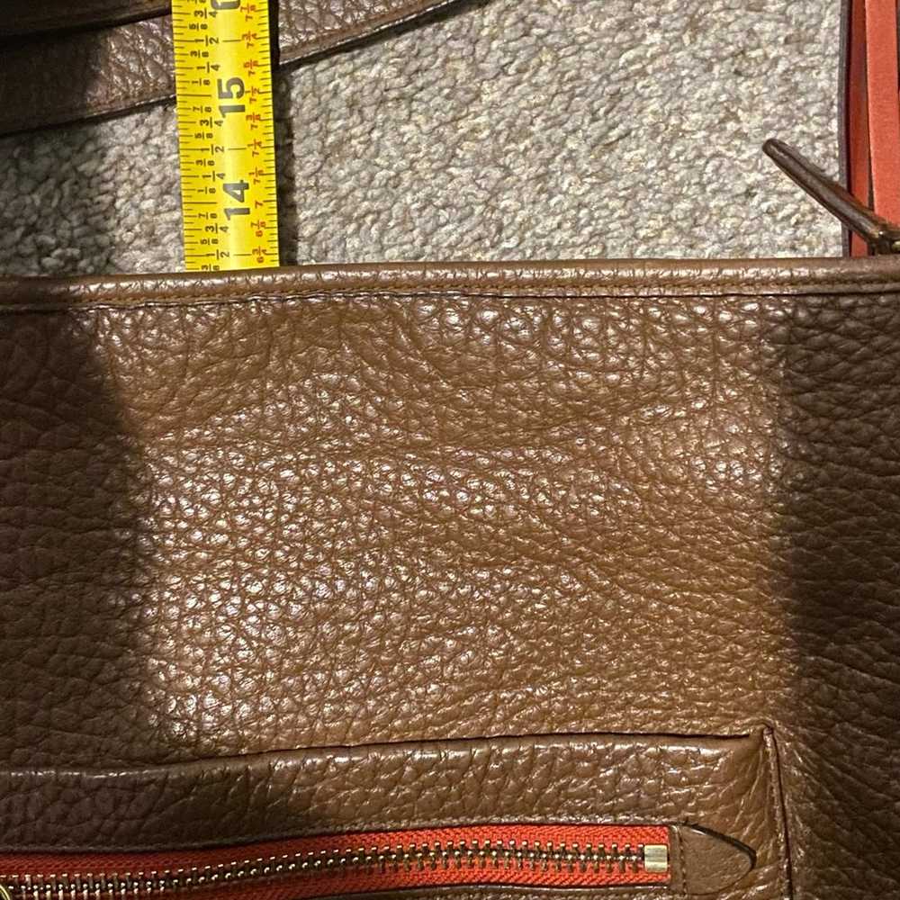 RARE_COACH Legacy Textured Leather Brown Shoulder… - image 8