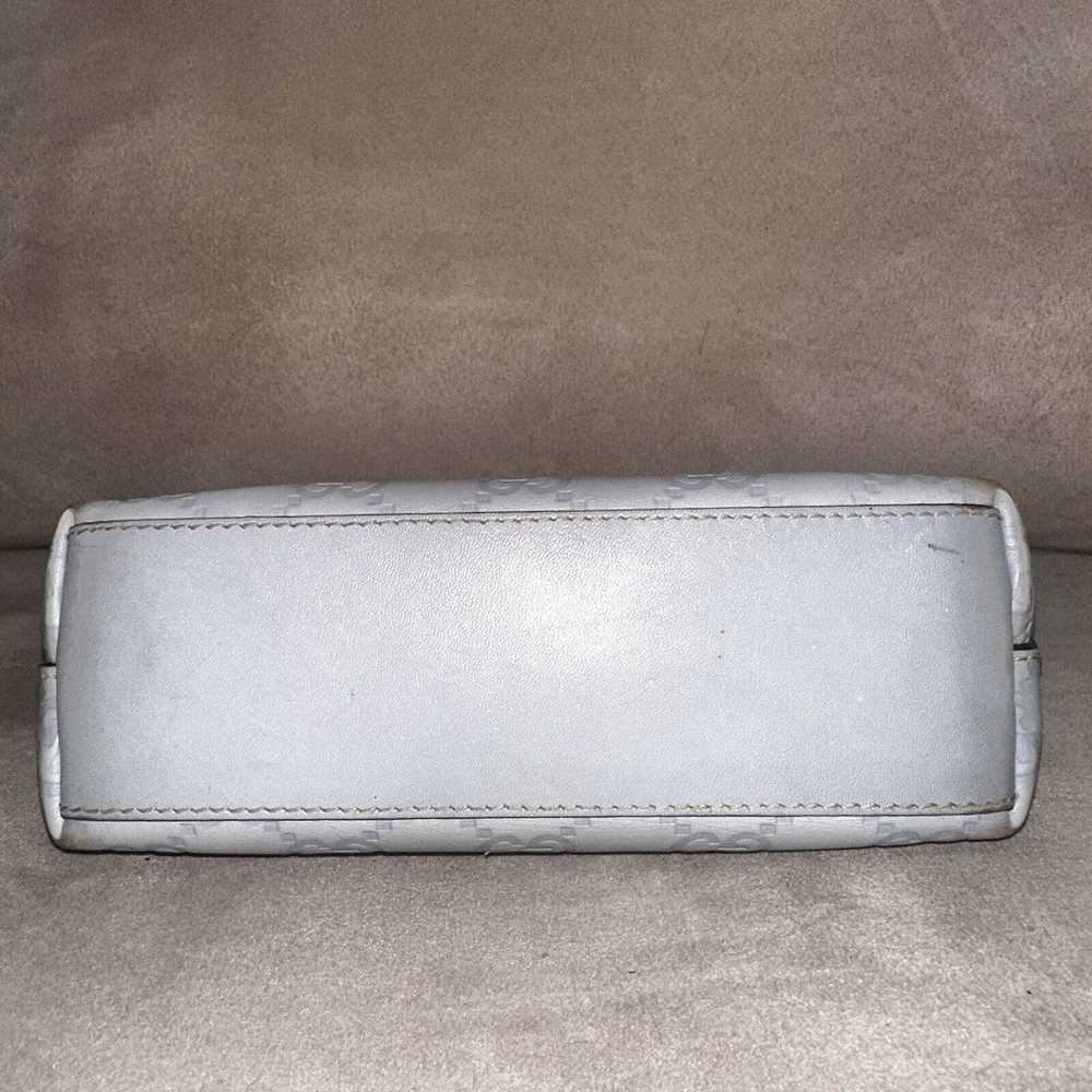 Authentic Gucci Blueish-Gray GG Small Leather Cos… - image 5