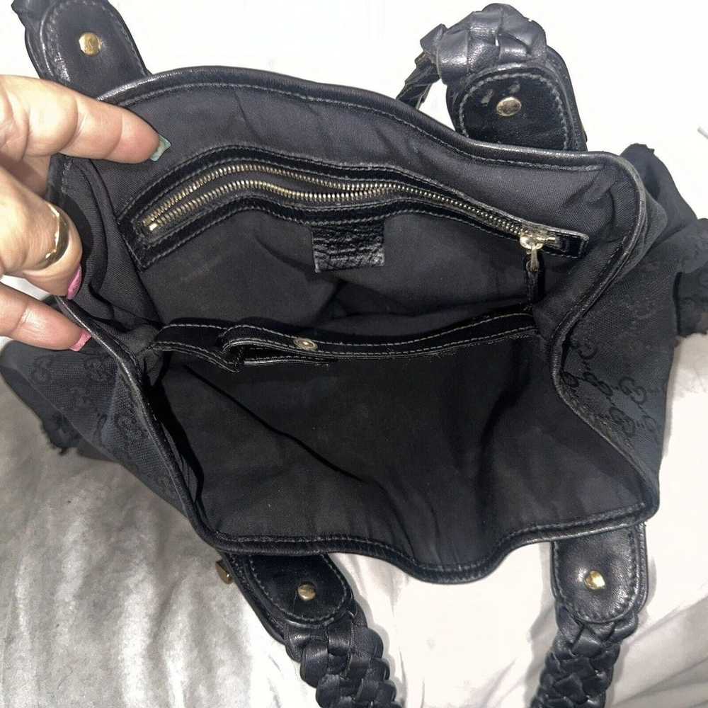 Authentic Gucci Black GG Monogram Pelham Handbag … - image 11