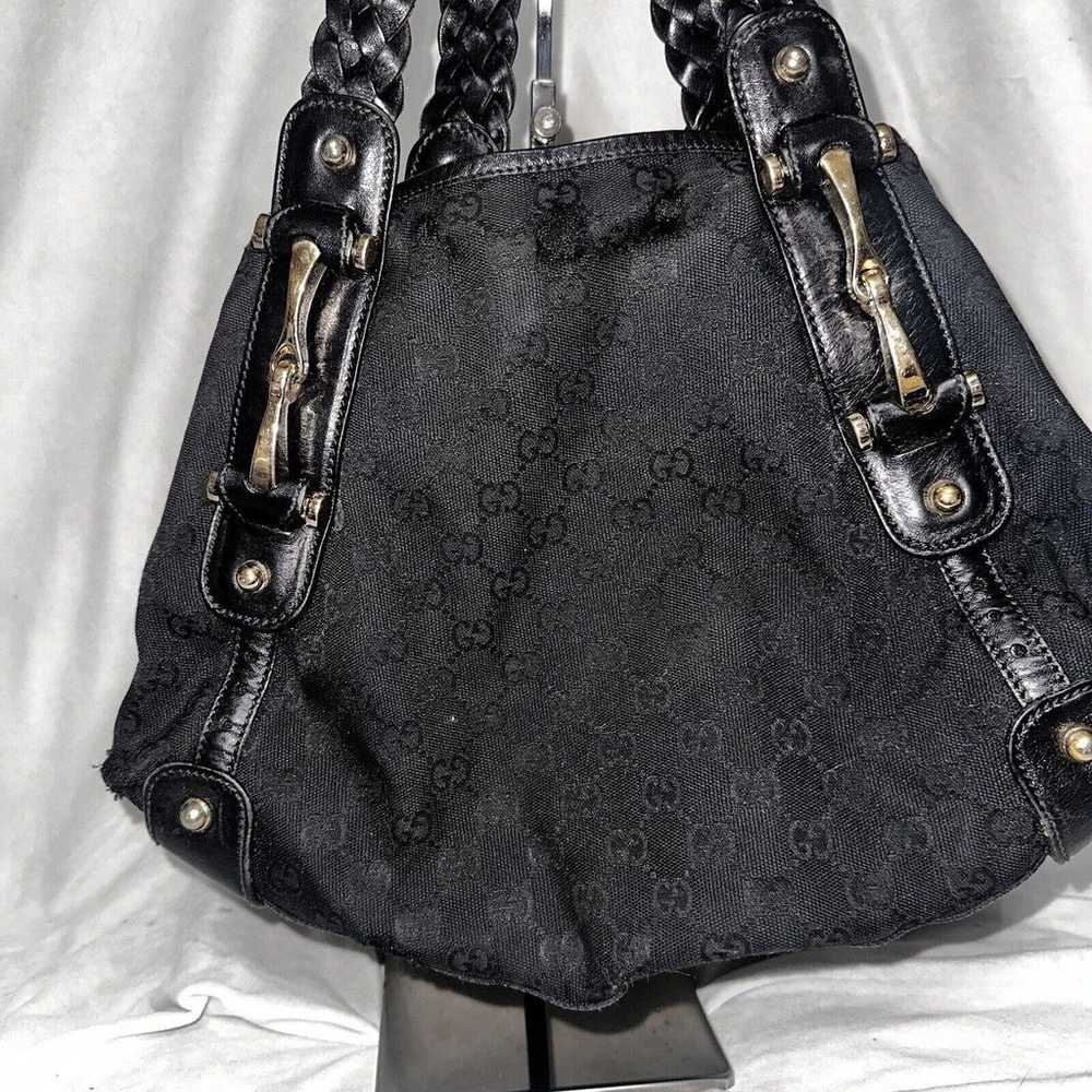 Authentic Gucci Black GG Monogram Pelham Handbag … - image 2