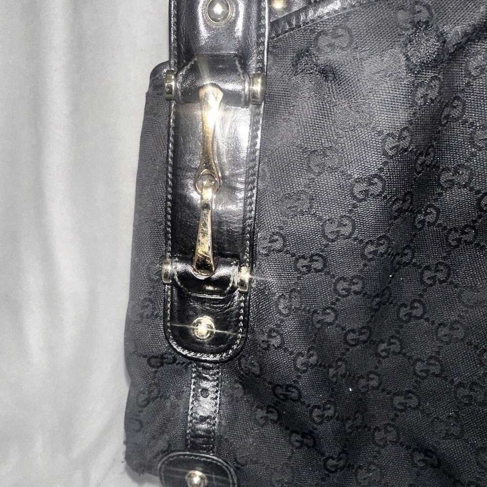 Authentic Gucci Black GG Monogram Pelham Handbag … - image 4
