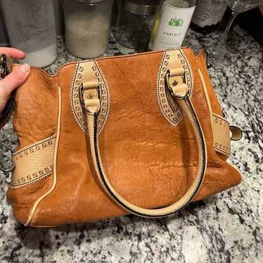 Fendi brown leather handbag unique - image 1