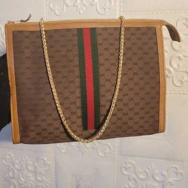 Gucci Micro GG Sherry Clutch Crossbody Brown Pouc… - image 1