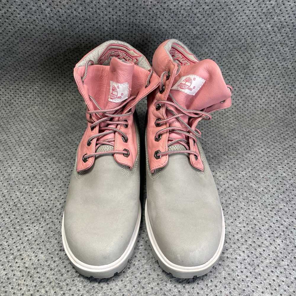 Timberland Pink Grey Suede Boots Size 8.5 Women’s - image 3