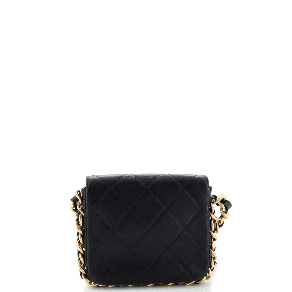 CHANEL Side Note Flap Bag Quilted Lambskin Mini - image 3