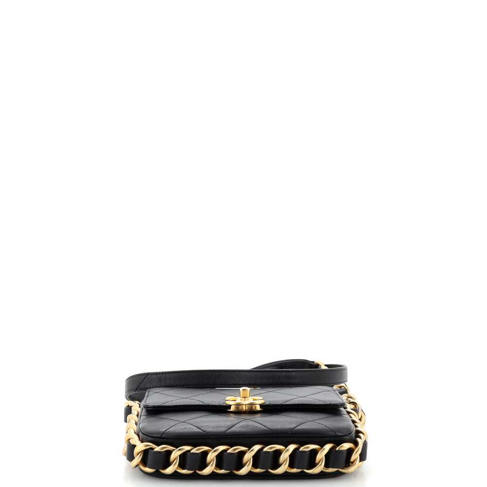 CHANEL Side Note Flap Bag Quilted Lambskin Mini - image 4