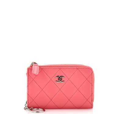 CHANEL CC Key Pouch Quilted Lambskin - image 1