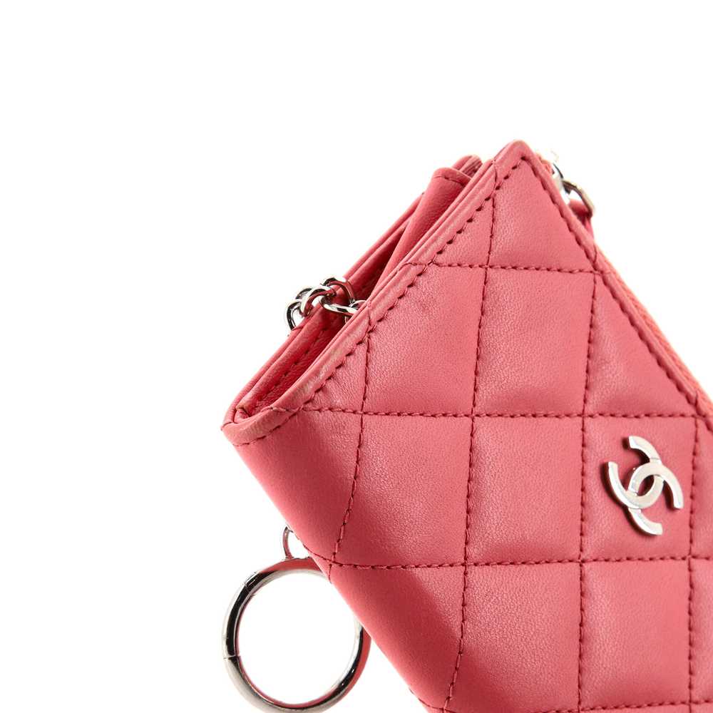 CHANEL CC Key Pouch Quilted Lambskin - image 6