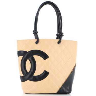 CHANEL Cambon Tote Quilted Leather Medium - image 1