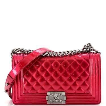 CHANEL Boy Flap Bag Quilted Patent Old Medium - image 1