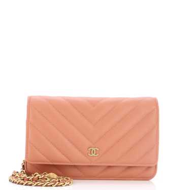 CHANEL Ancient Greek Charm Wallet on Chain Chevron