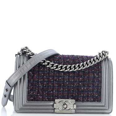 CHANEL Boy Flap Bag Tweed and Leather Old Medium - image 1
