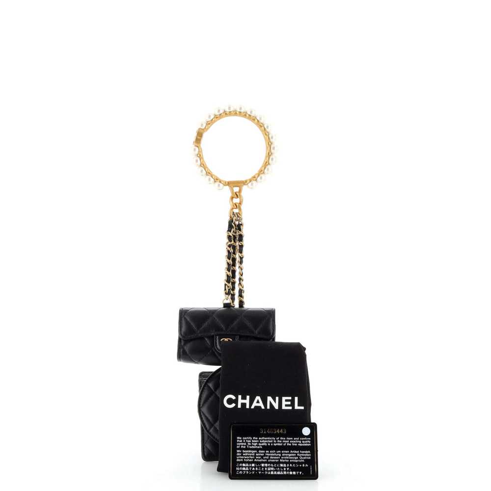 CHANEL Pearl Crown CC Multi Pouches Wristlet Quil… - image 2