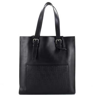 FENDI St. Zucca Slim Tote Leather with Embossed Zu