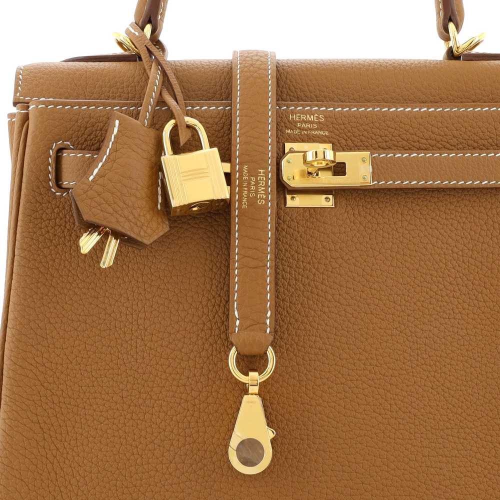 Hermes Kelly Handbag Gold Togo with Gold Hardware… - image 7