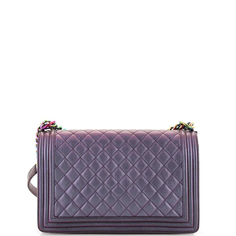 CHANEL Boy Flap Bag Quilted Iridescent Goatskin N… - image 3