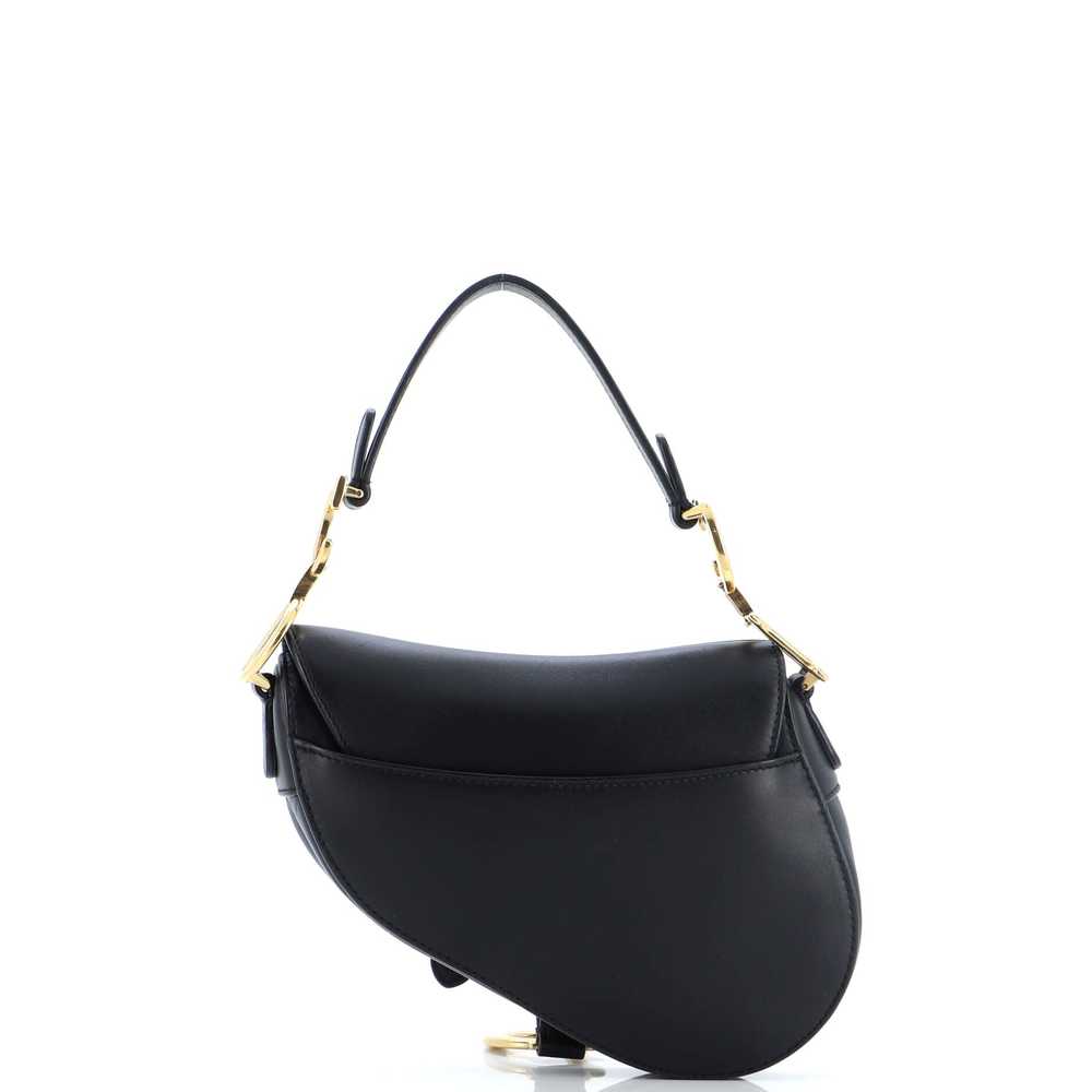 Christian Dior Saddle Handbag Leather Mini - image 3
