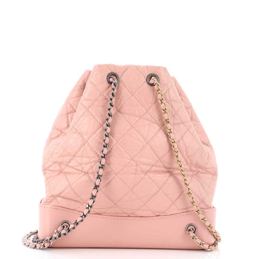 CHANEL Gabrielle Backpack Quilted Aged Calfskin M… - image 4