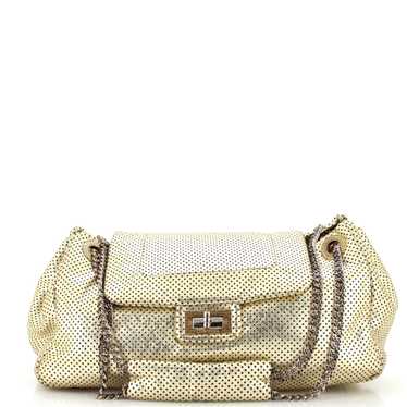 CHANEL Drill Accordion Flap Bag Perforated Leather