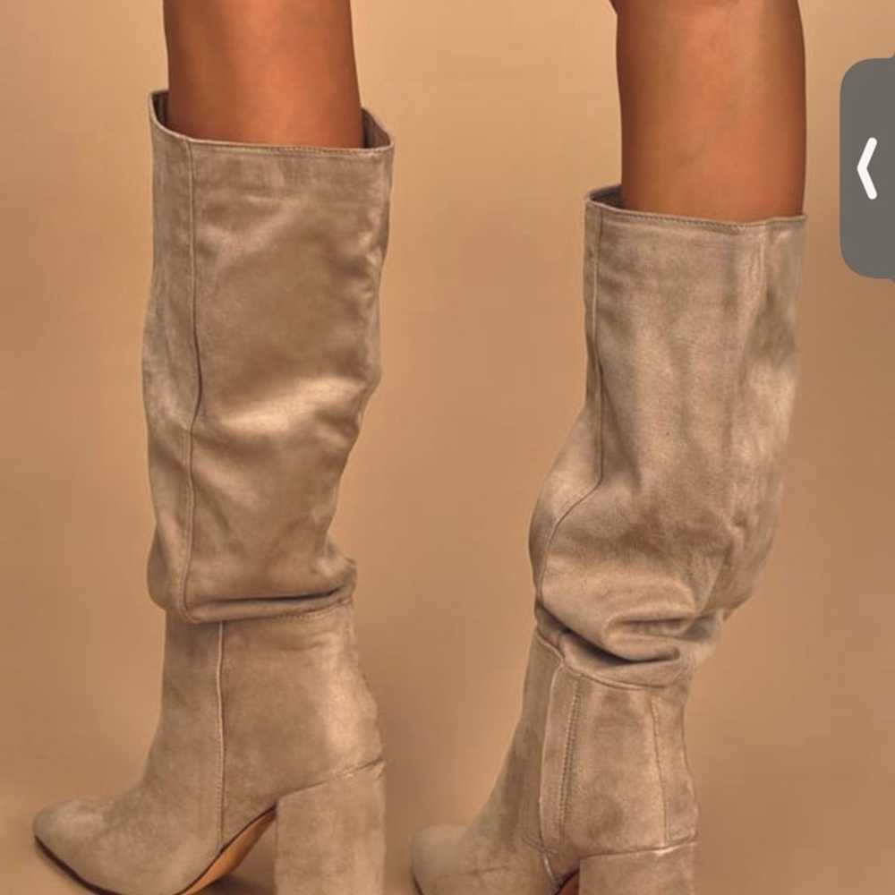 Suede Knee High Boots - image 1