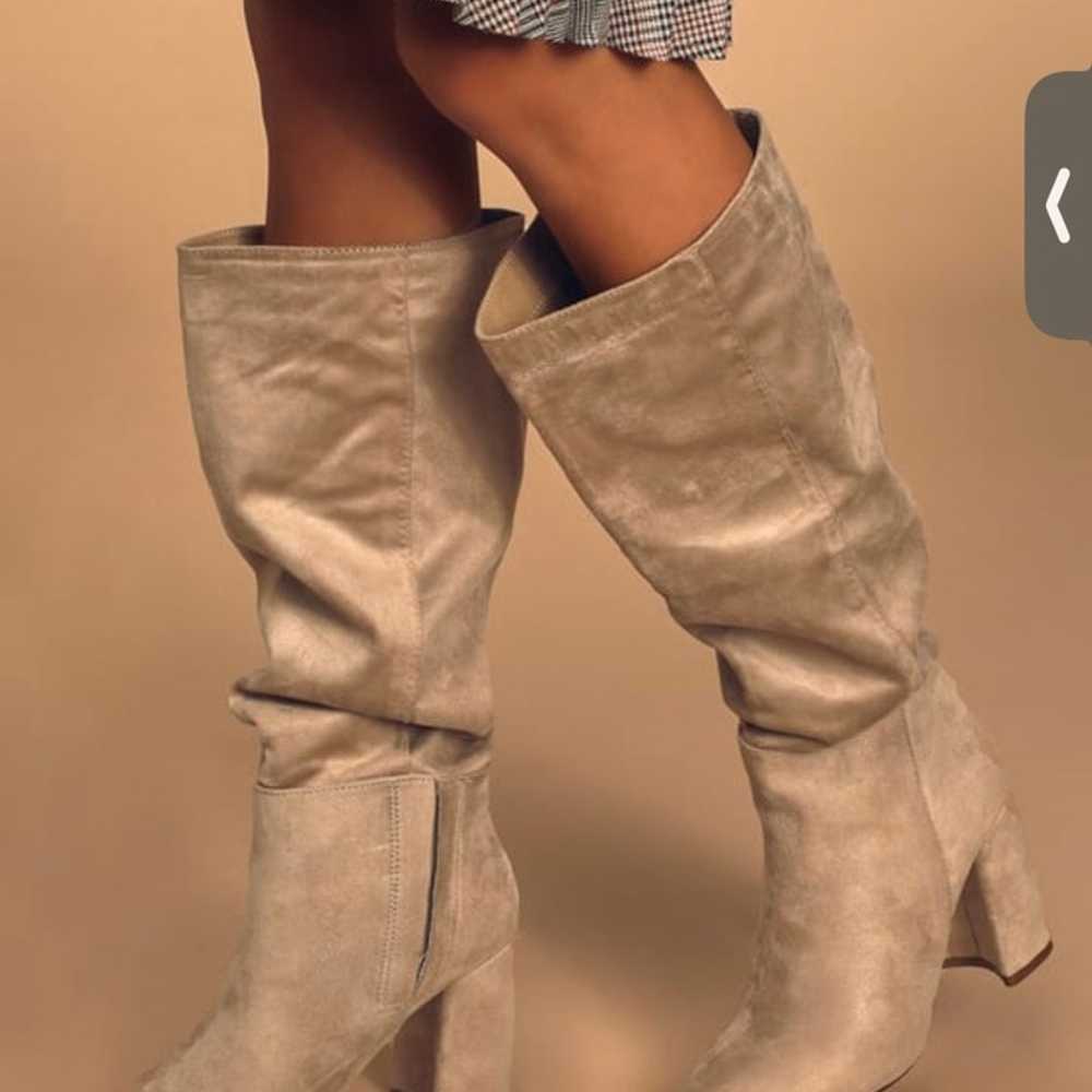Suede Knee High Boots - image 3