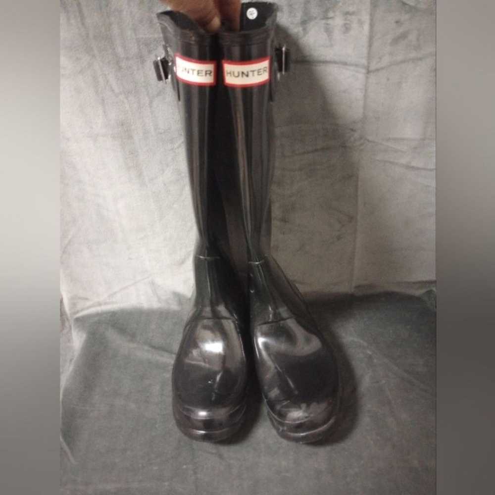 Hunter Original Tall Rain Boots Size 7 GUC - image 3