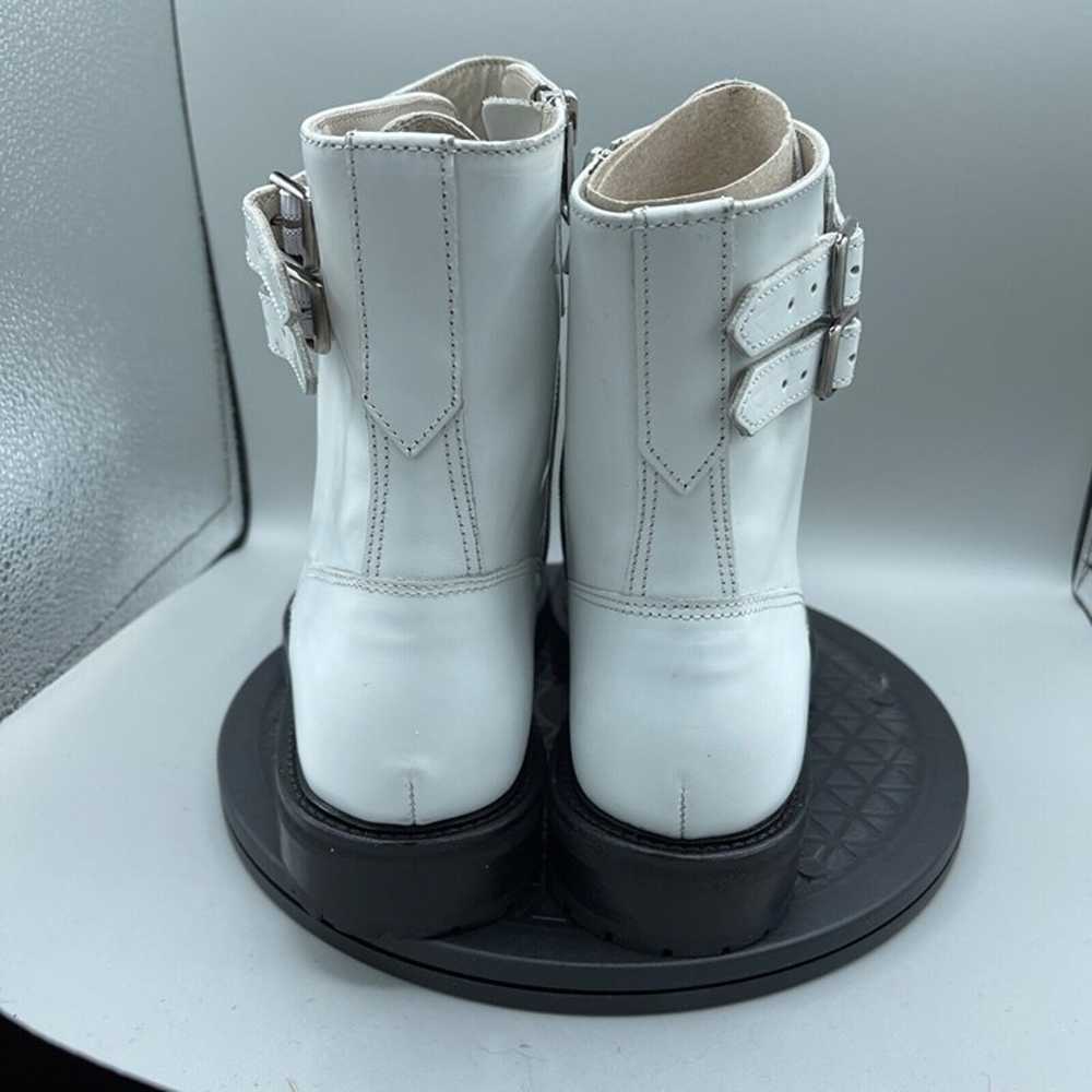 ALLSAINTS Brigade White Leather Combat Boots Size… - image 3