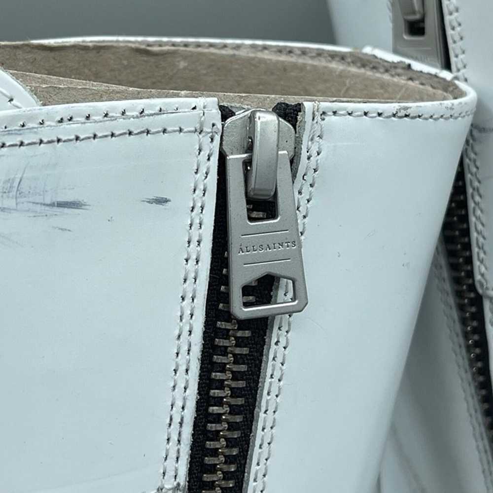 ALLSAINTS Brigade White Leather Combat Boots Size… - image 8