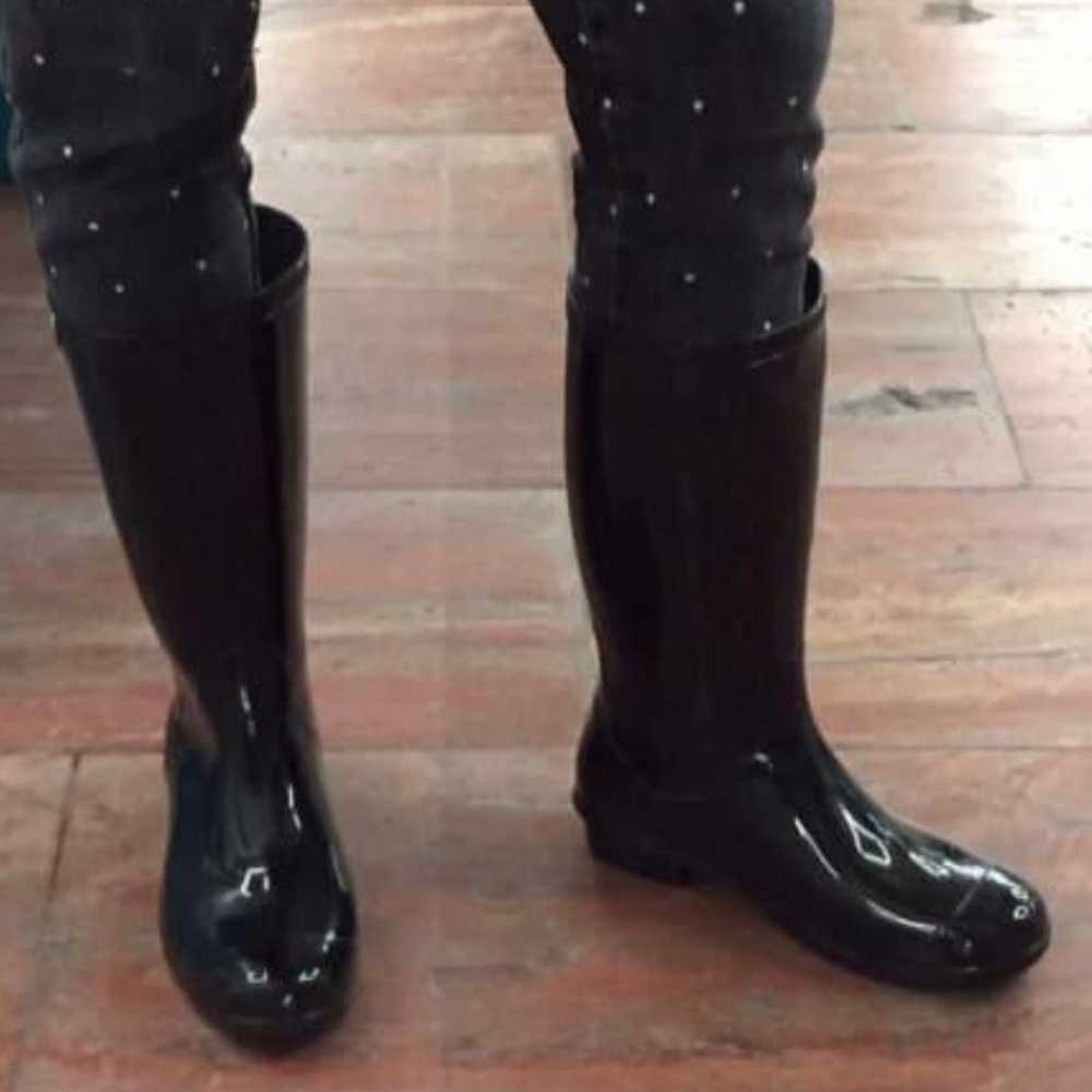 UGG Shaye Rain Tall Boots Waterproof Gloss Black … - image 2