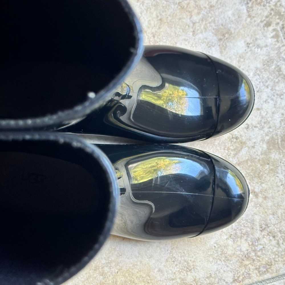 UGG Shaye Rain Tall Boots Waterproof Gloss Black … - image 6