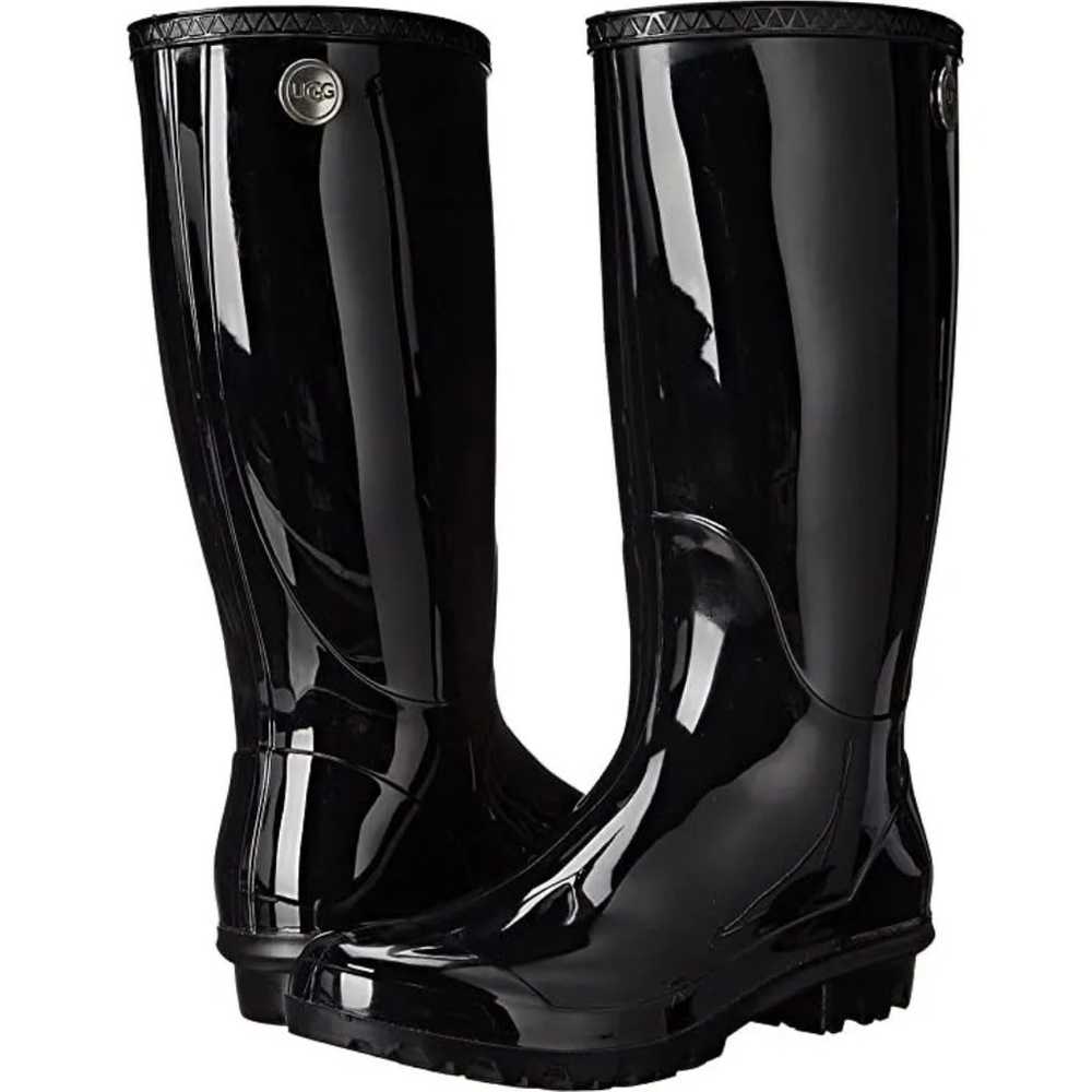 UGG Shaye Rain Tall Boots Waterproof Gloss Black … - image 8