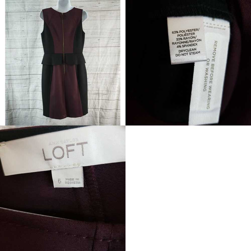 Loft Ann Taylor LOFT Womens Dress Sz 6 Black Burg… - image 4
