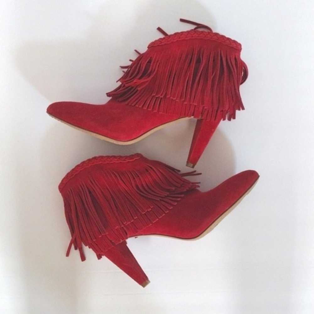 New Vince Camuto Double Layered Fringe Suede Leat… - image 7