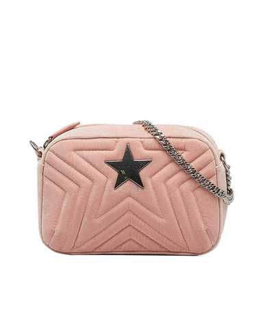 Stella McCartney Quilted Velvet Star Crossbody Bag