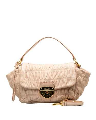 Prada Dressy Pink Gaufre Handle Bag - AB Condition