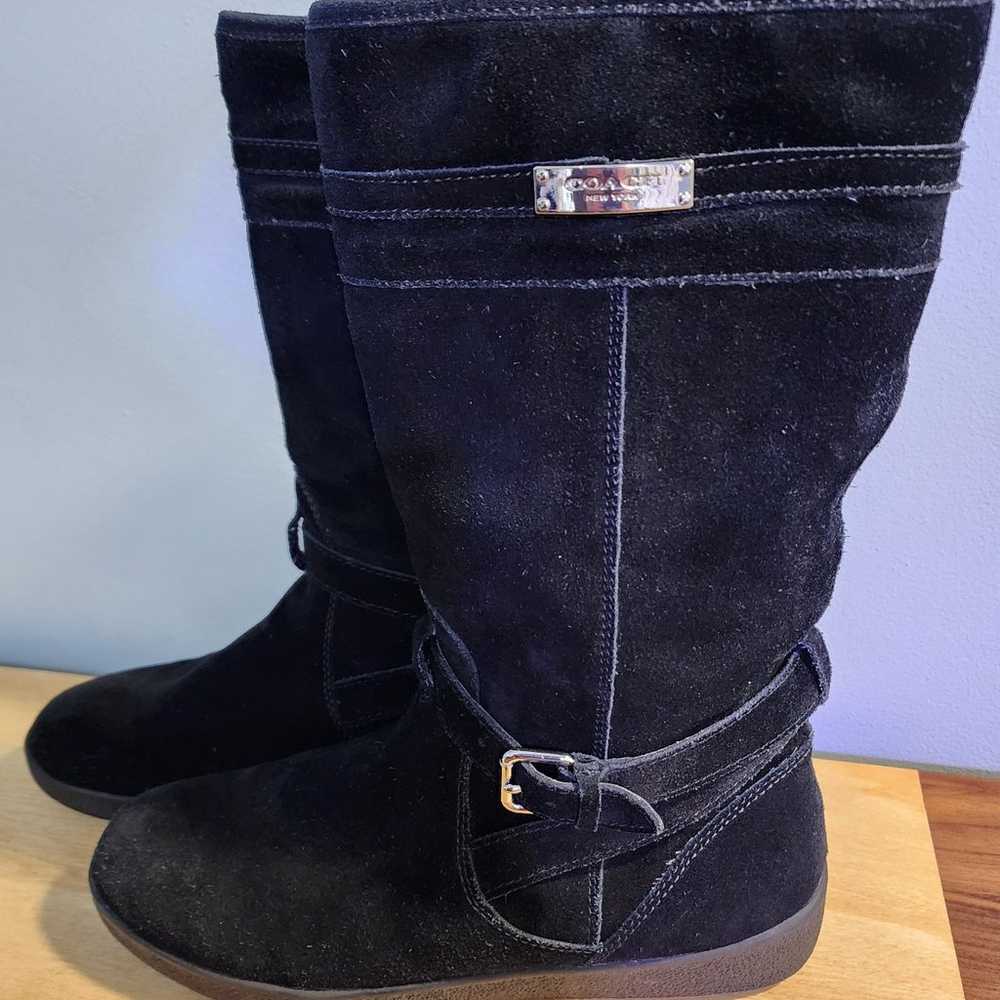 Coach Tallulah Suede/Shearling Winter Boots - image 1