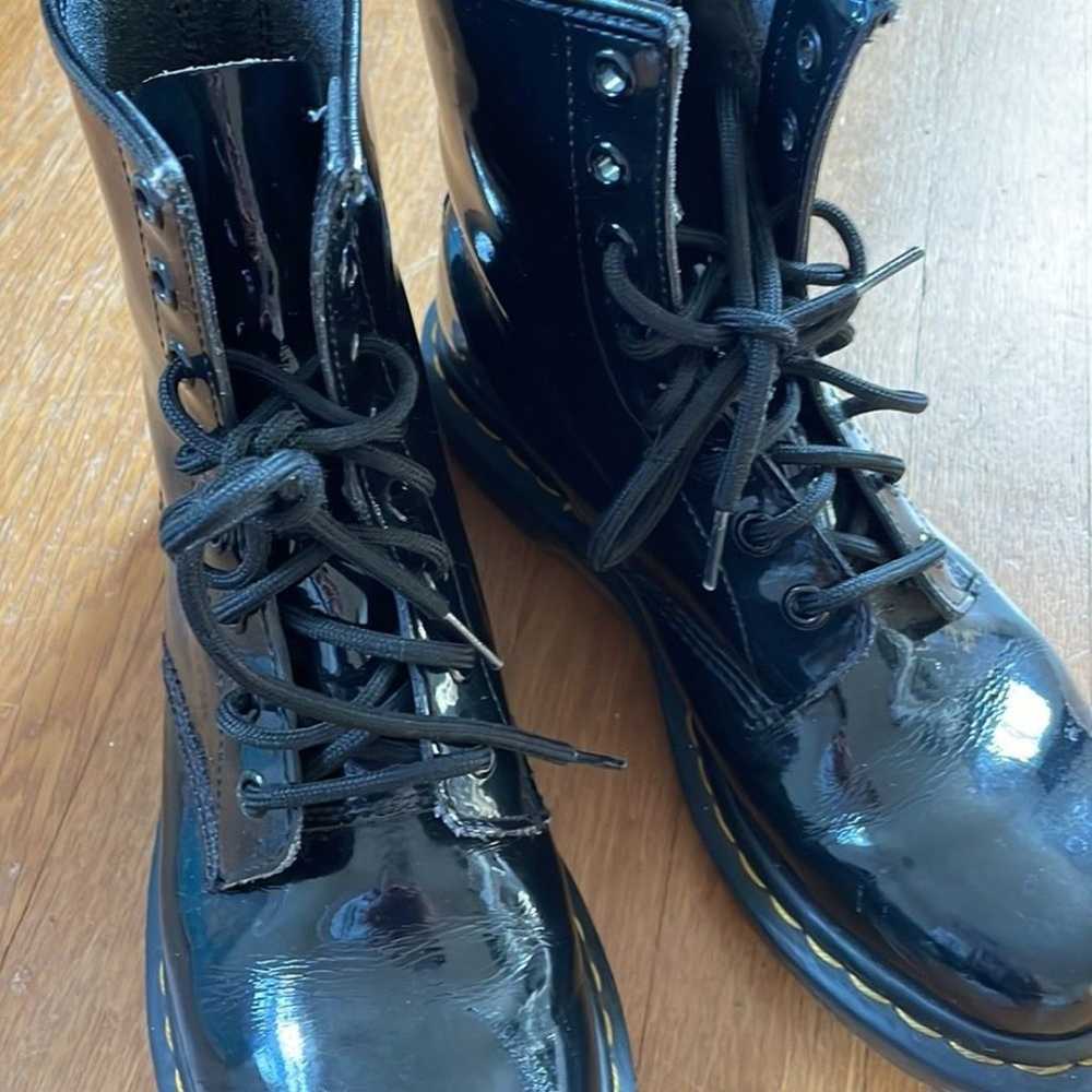 Dr. Martens 1460 W Patent Leather Boots Black Siz… - image 5