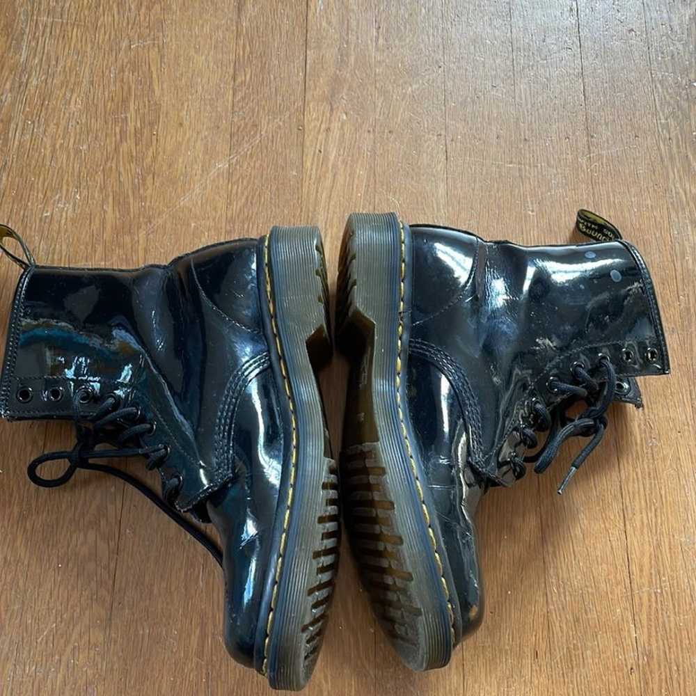 Dr. Martens 1460 W Patent Leather Boots Black Siz… - image 6