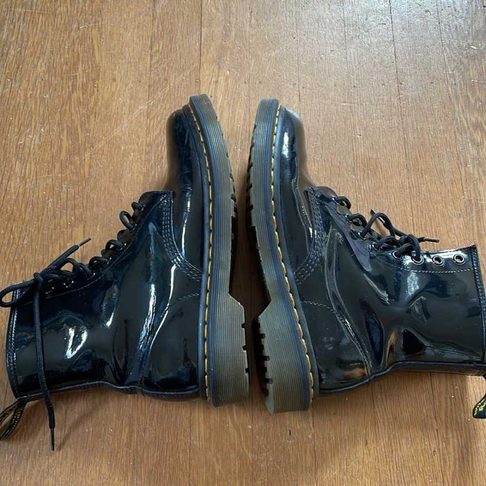 Dr. Martens 1460 W Patent Leather Boots Black Siz… - image 7