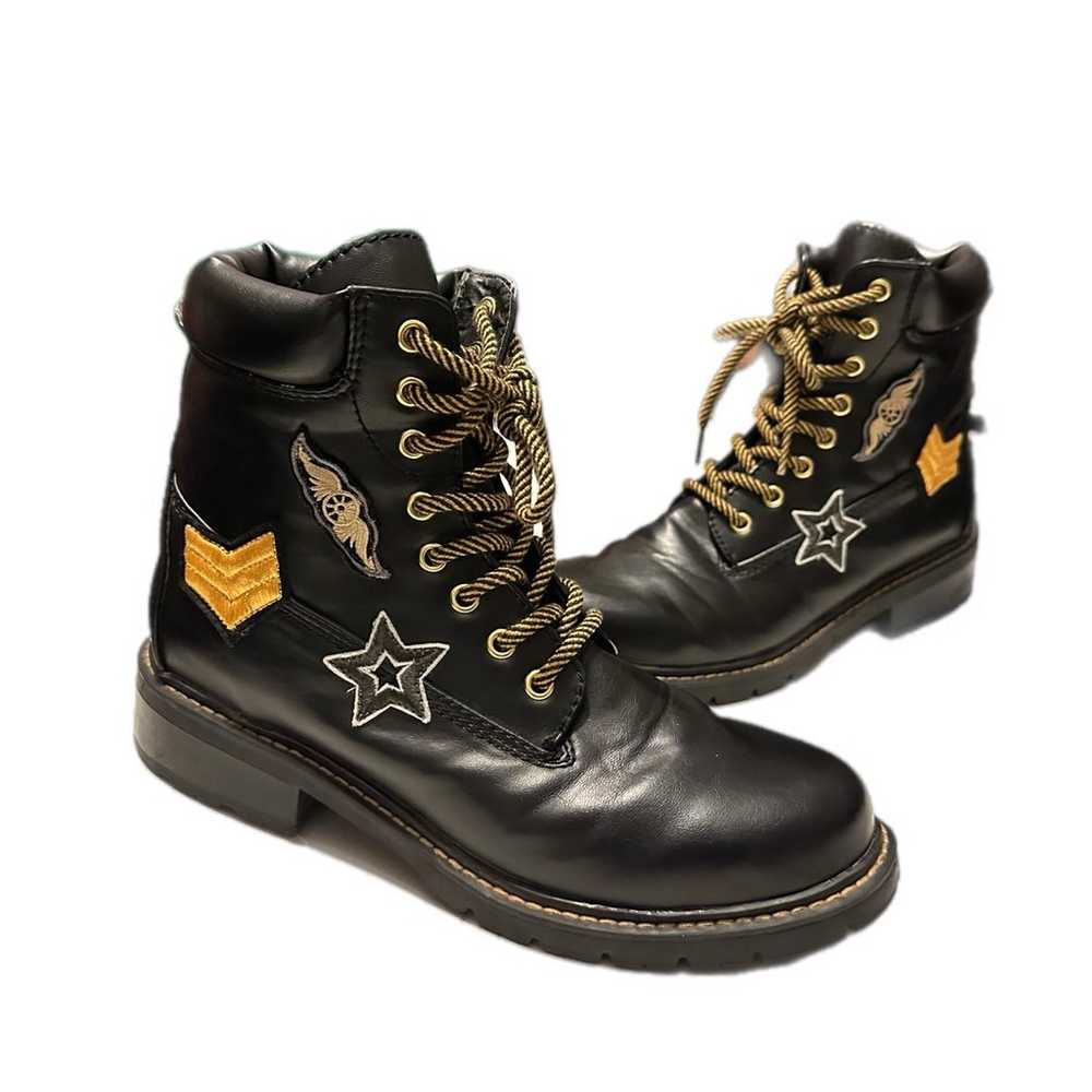 Sugar Black Boots w/patches - image 1