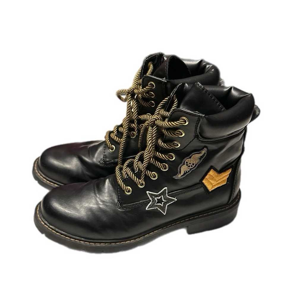 Sugar Black Boots w/patches - image 2