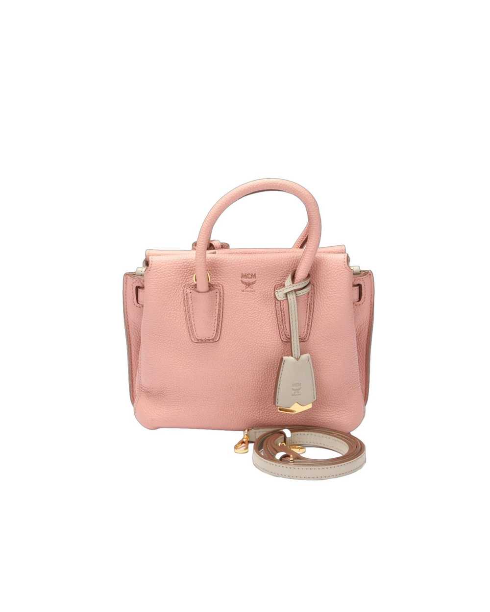 MCM Lightly Worn Pink Mini Tote Bag - image 2