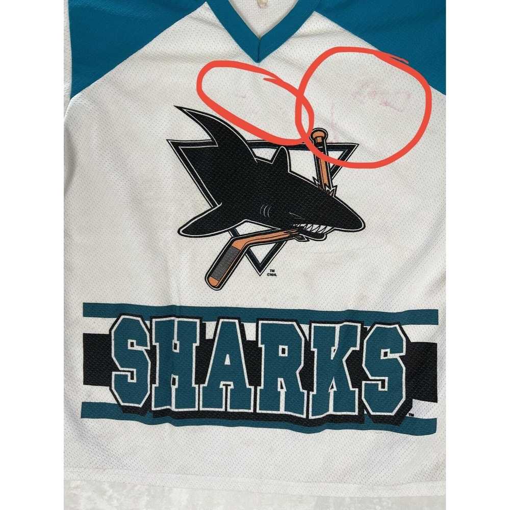 Vintage Vintage San Jose Sharks Jersey Size S/M 9… - image 2