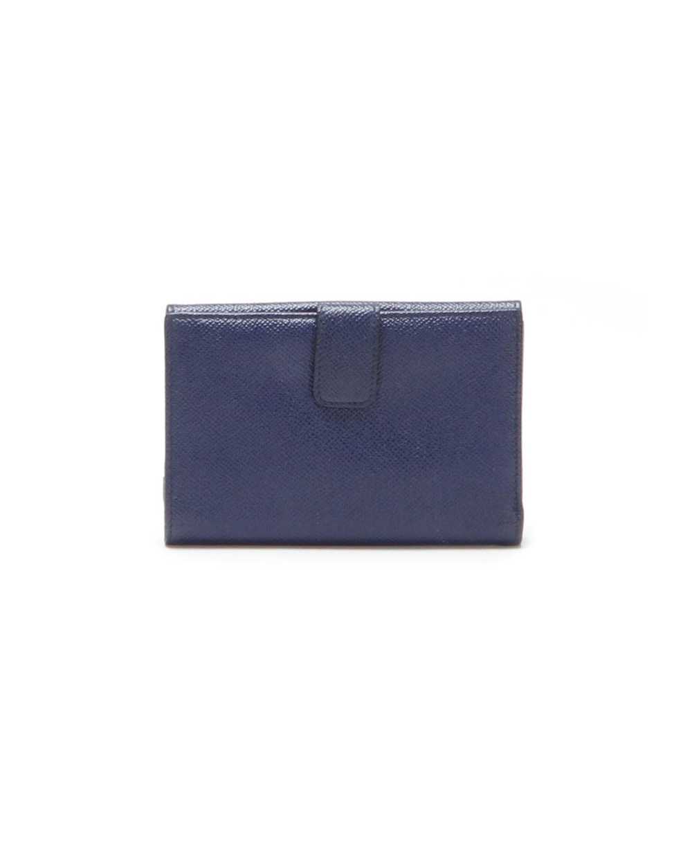 Bvlgari Blue Leather Bifold Wallet Lightly Worn &… - image 3