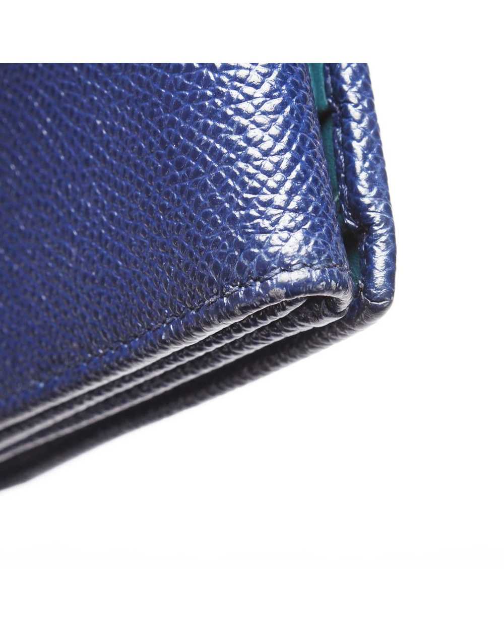 Bvlgari Blue Leather Bifold Wallet Lightly Worn &… - image 9