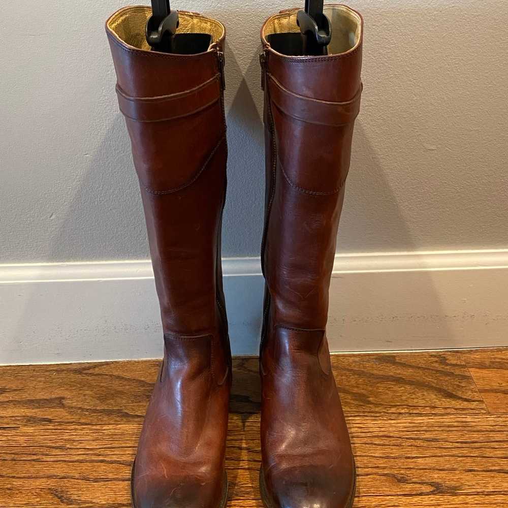 Size 7 Frye Brown Leather Riding Boots - image 3