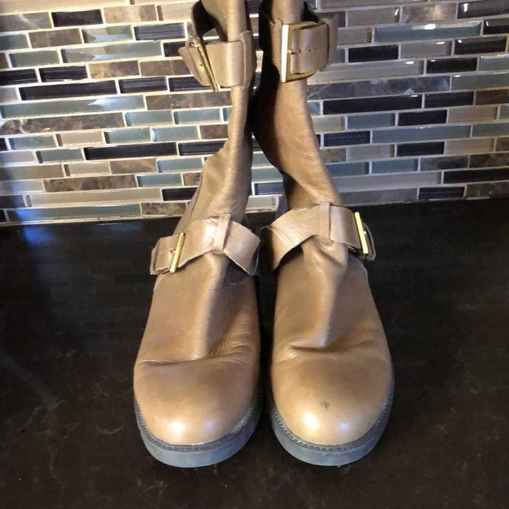 Pour la victorie tall belted leather shoes women’… - image 7
