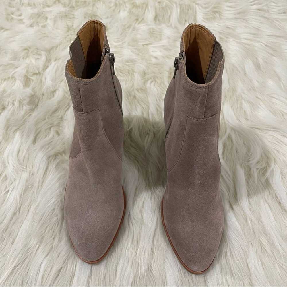 Women’s Soludos Taupe Leather Cowhide Heel Bootie… - image 7
