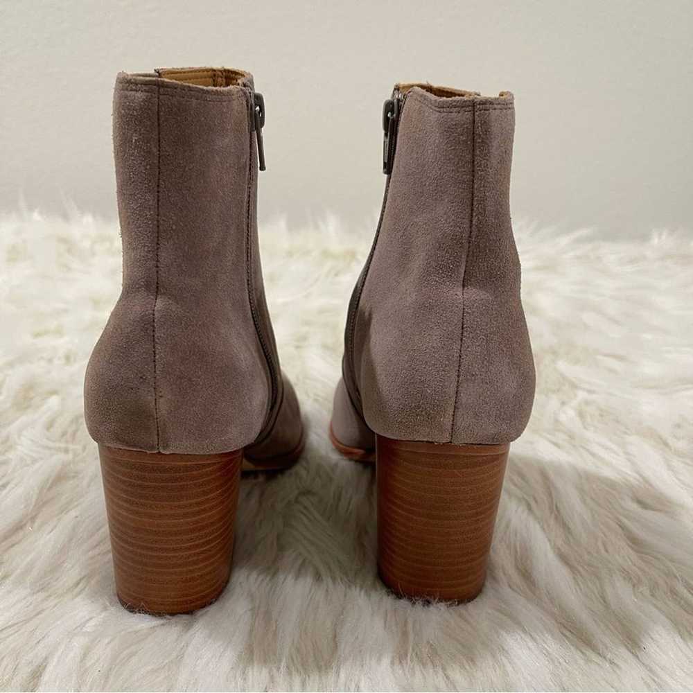 Women’s Soludos Taupe Leather Cowhide Heel Bootie… - image 8