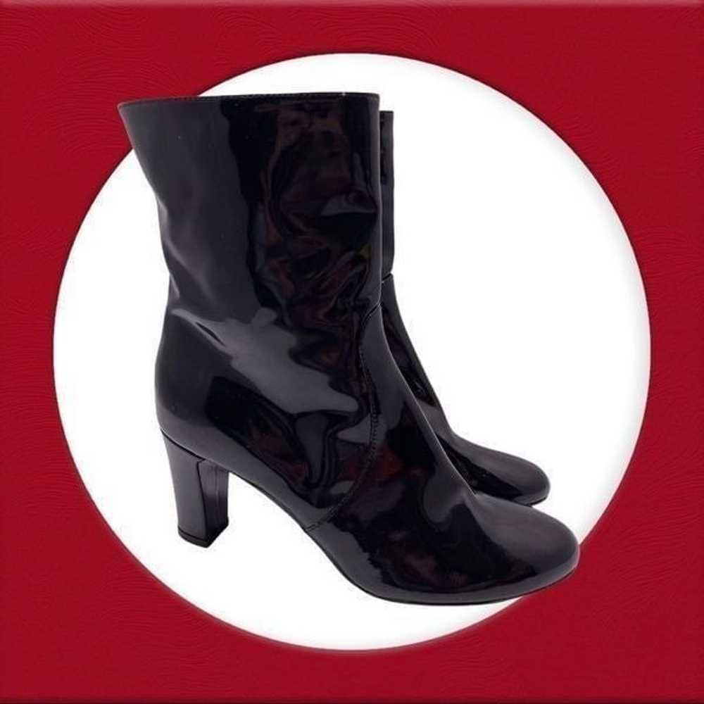 Aquatalia Black Patent Leather Boots Size 9 Never… - image 1